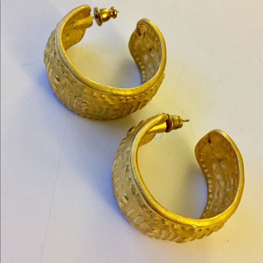 GIVENCHY Vintage Gold Hoop Earrings